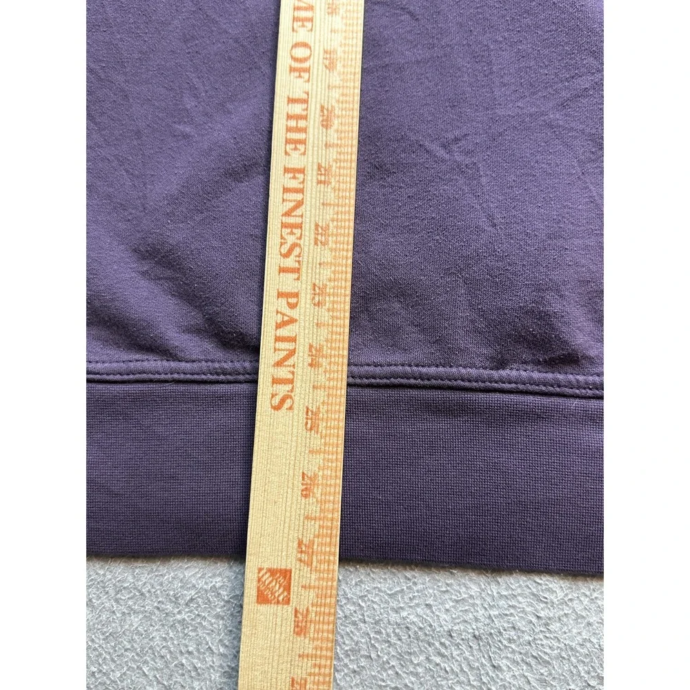 The North Face Hoodie Mens Large Purple Pullover Fleece Patch Logo Outdoor A3KA8
